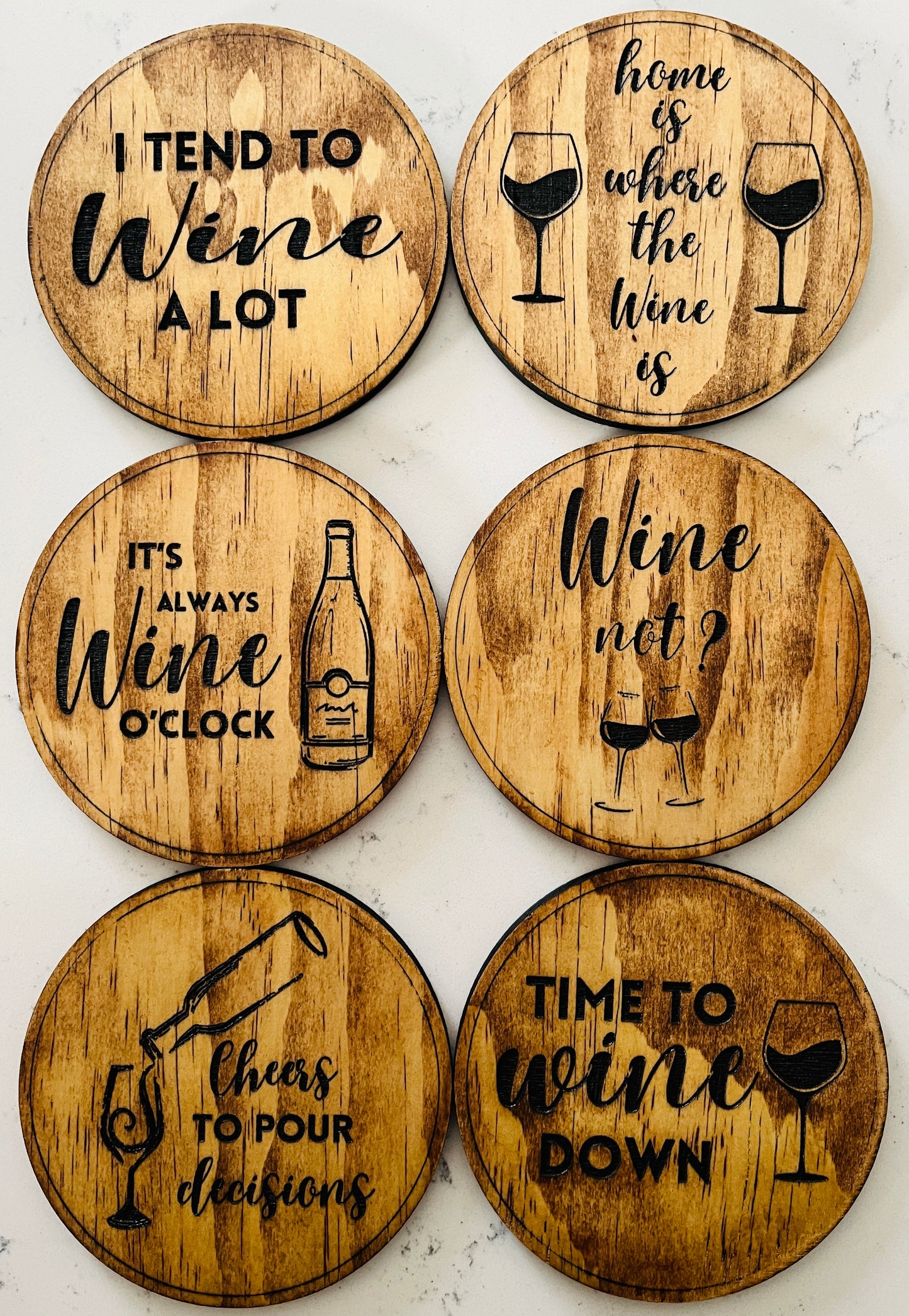 Coaster Set - Wine