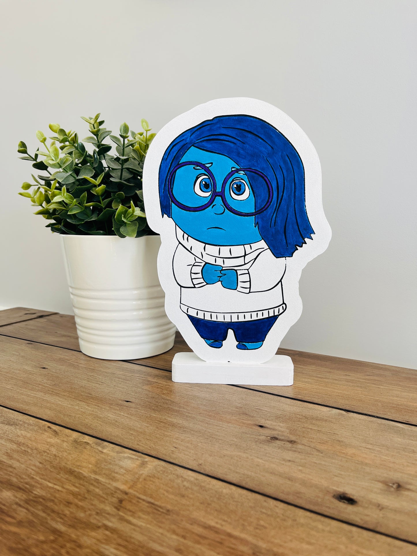 Hand painted Inside Out Character Sadness Figurine