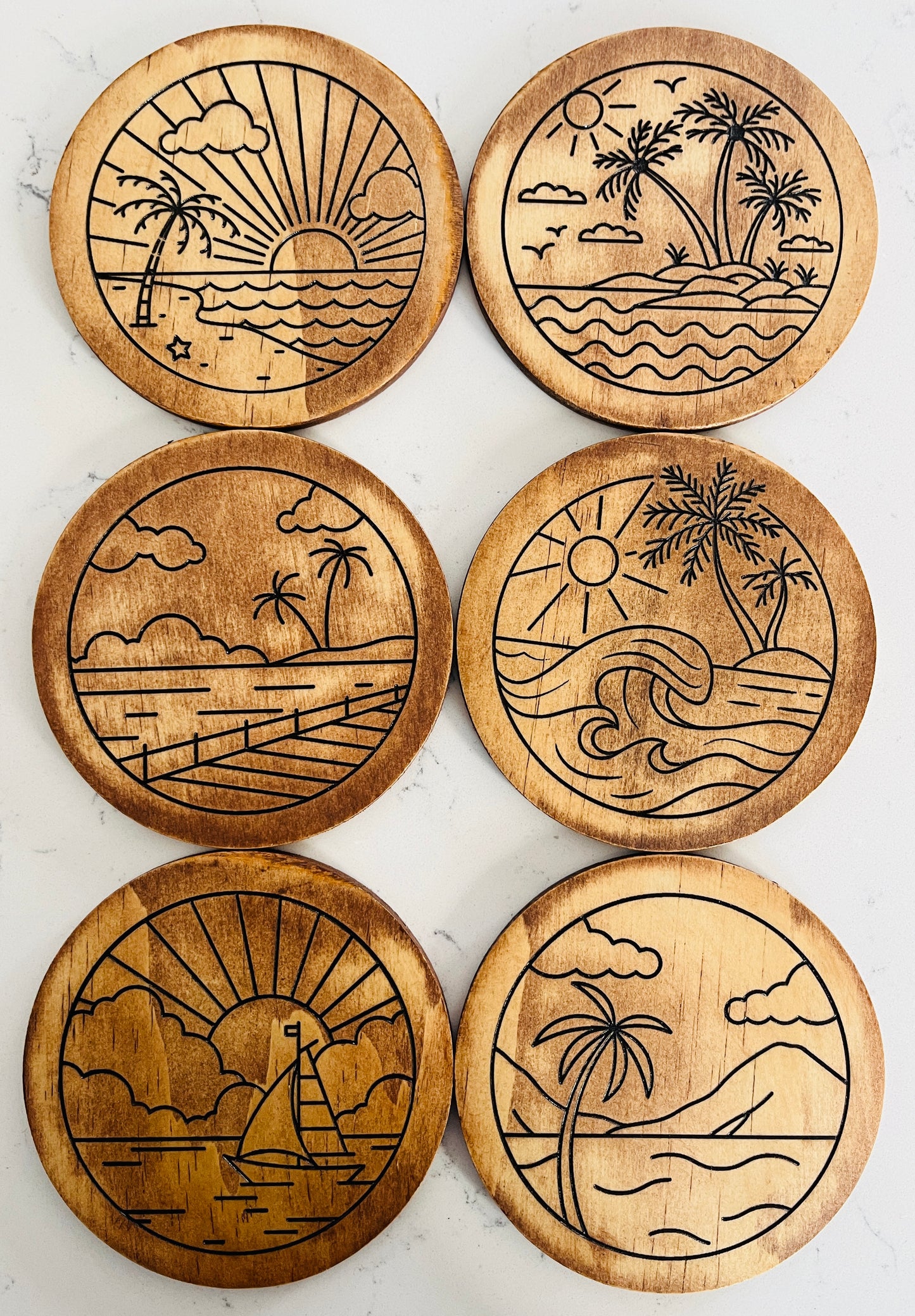 Coaster Set - Beach Themed