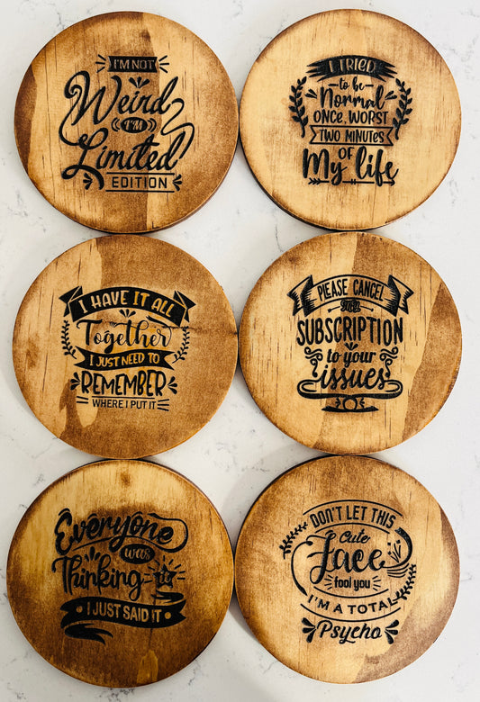 Coaster Set - Sarcastic Quotes