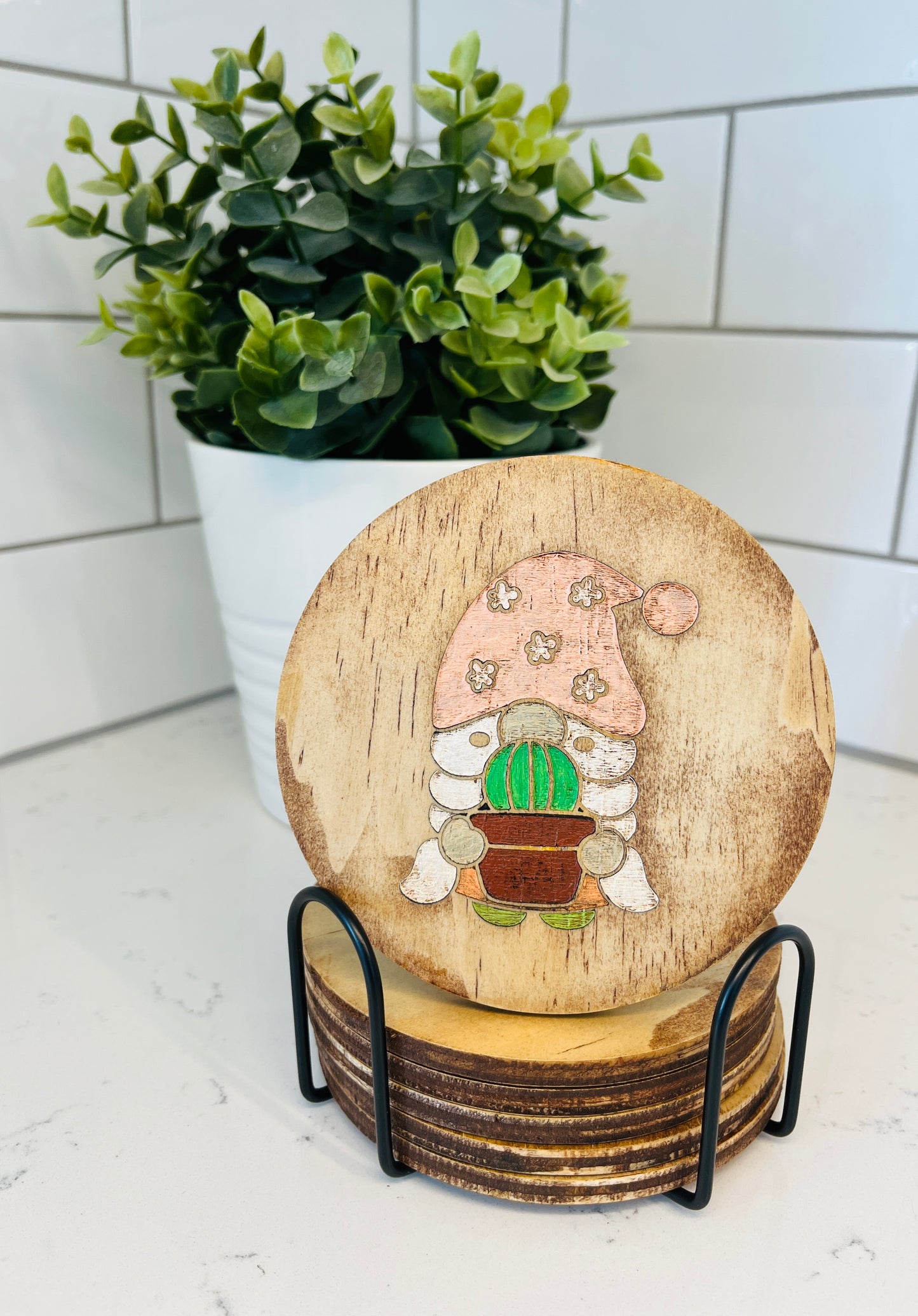 Coaster Set - Garden Gnomes (Distressed)