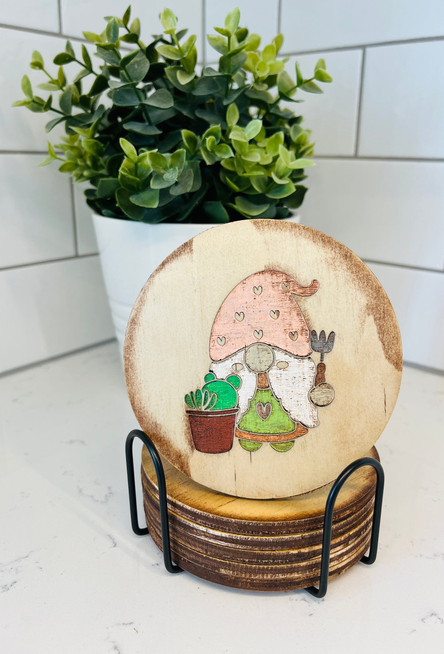 Coaster Set - Garden Gnomes (Distressed)