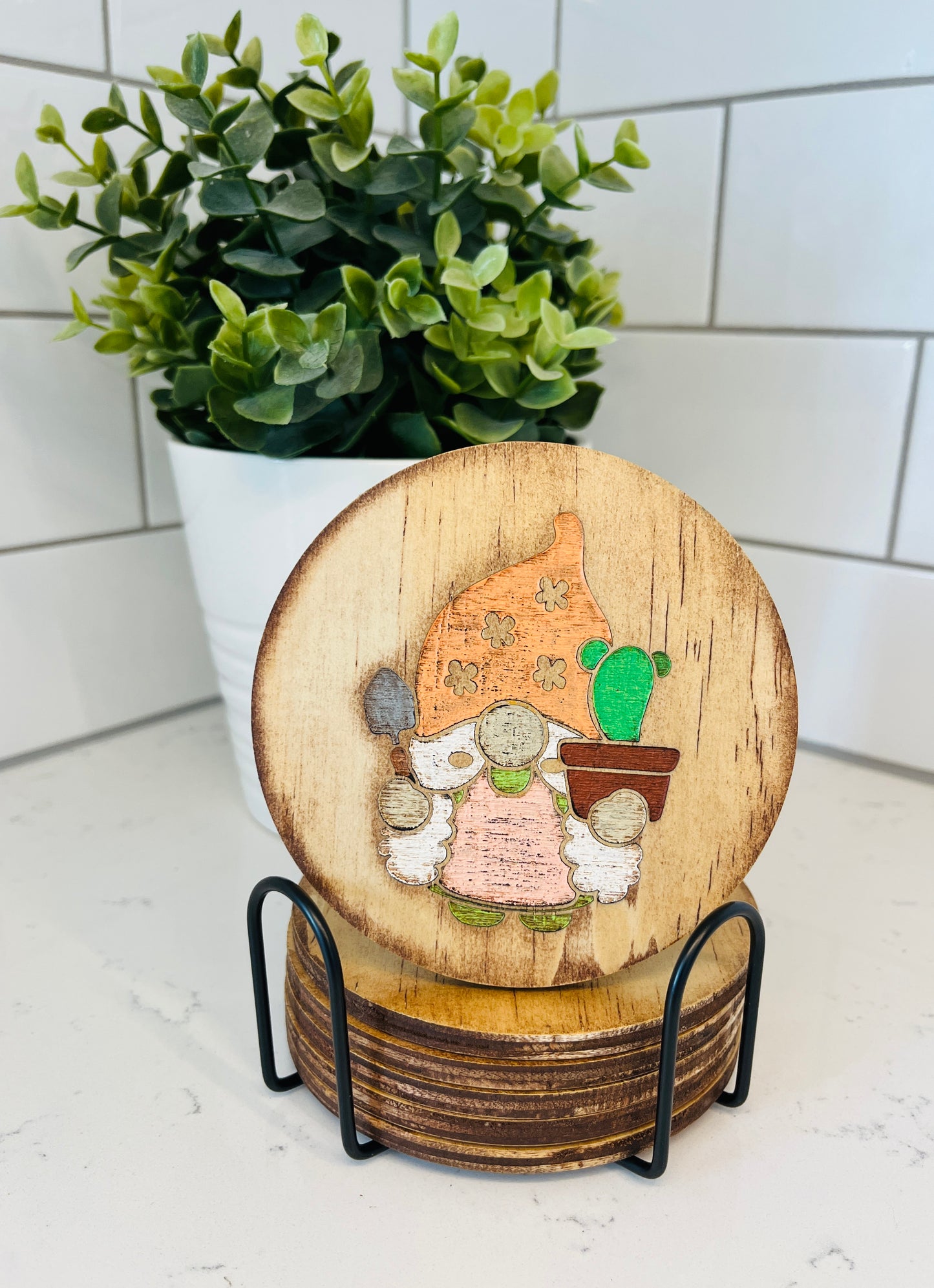 Coaster Set - Garden Gnomes (Distressed)