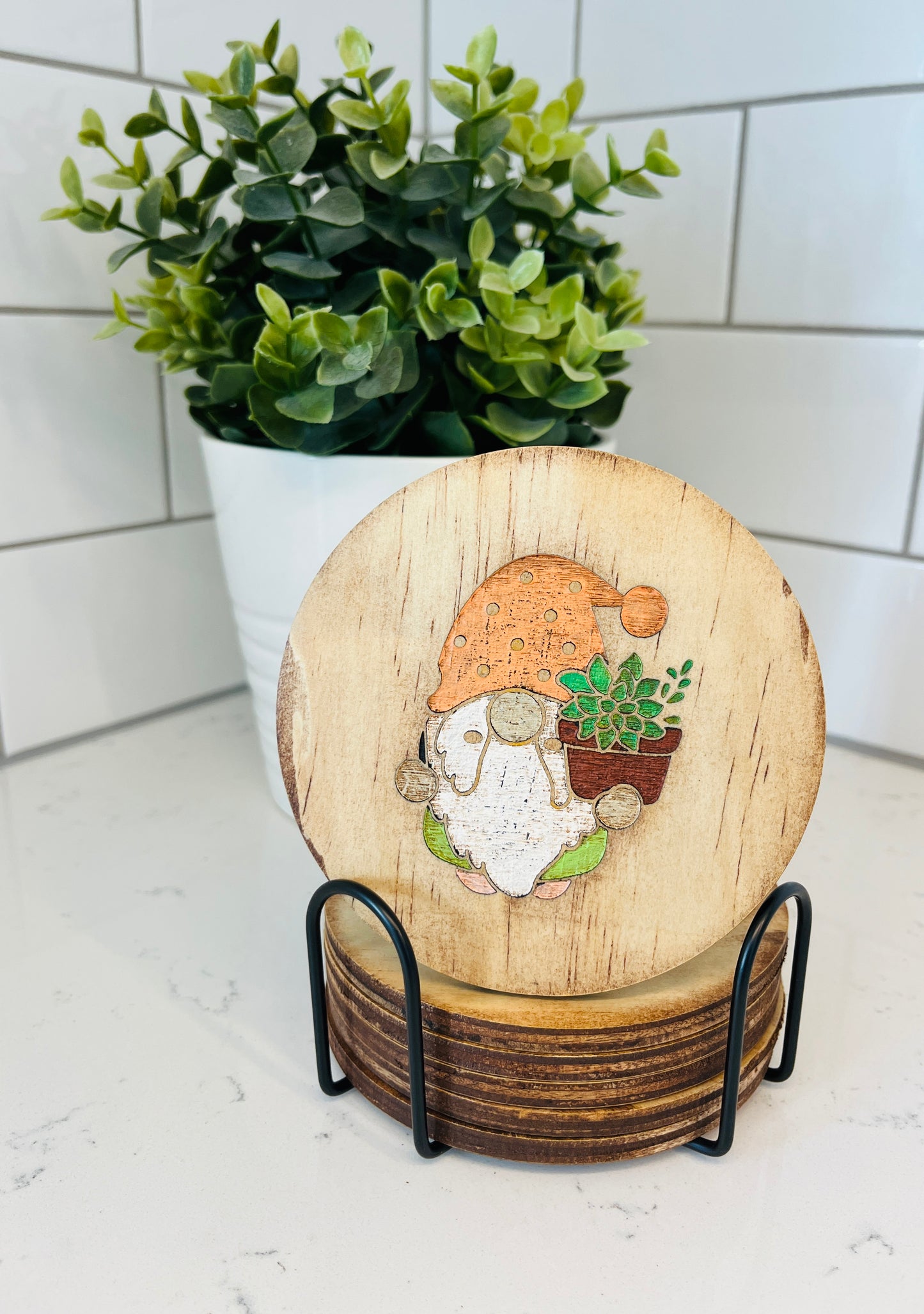 Coaster Set - Garden Gnomes (Distressed)