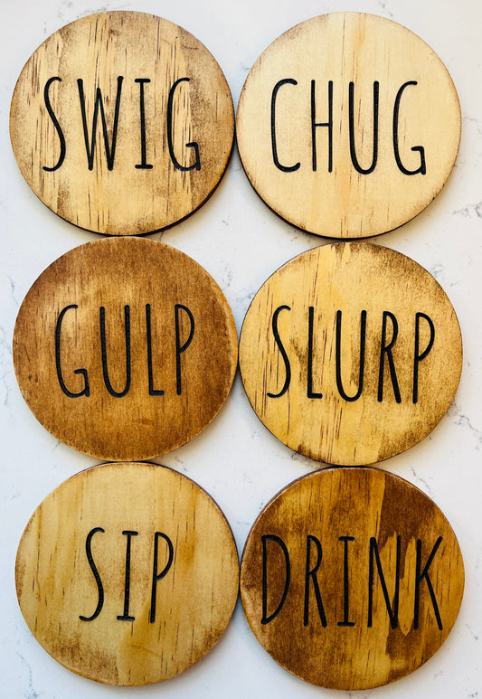 Coaster Set - Drink Slang Words