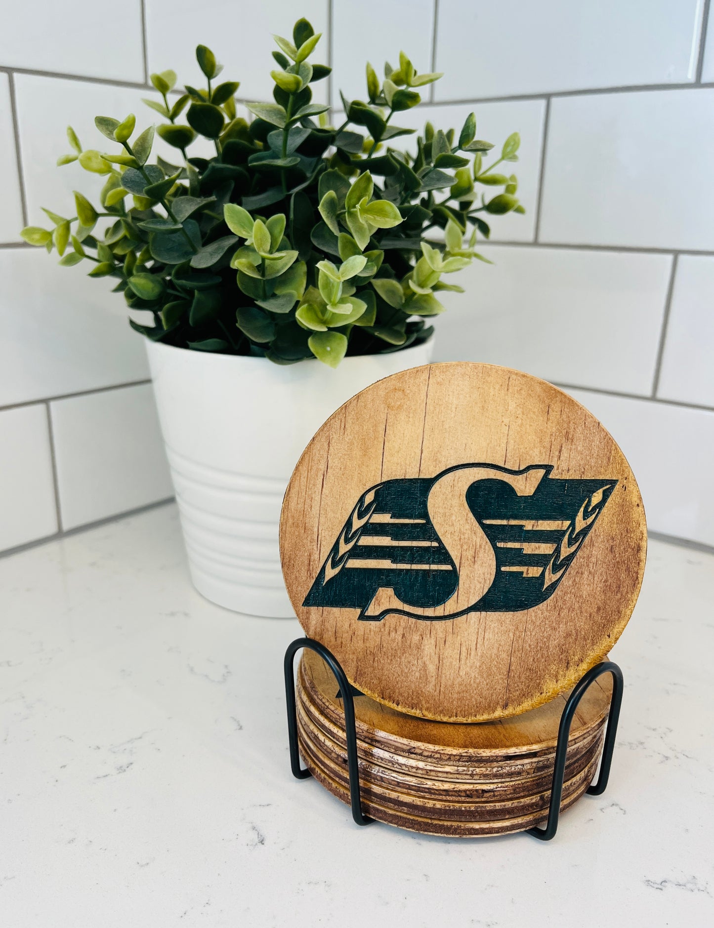 Coaster Set - Saskatchewan RoughRiders