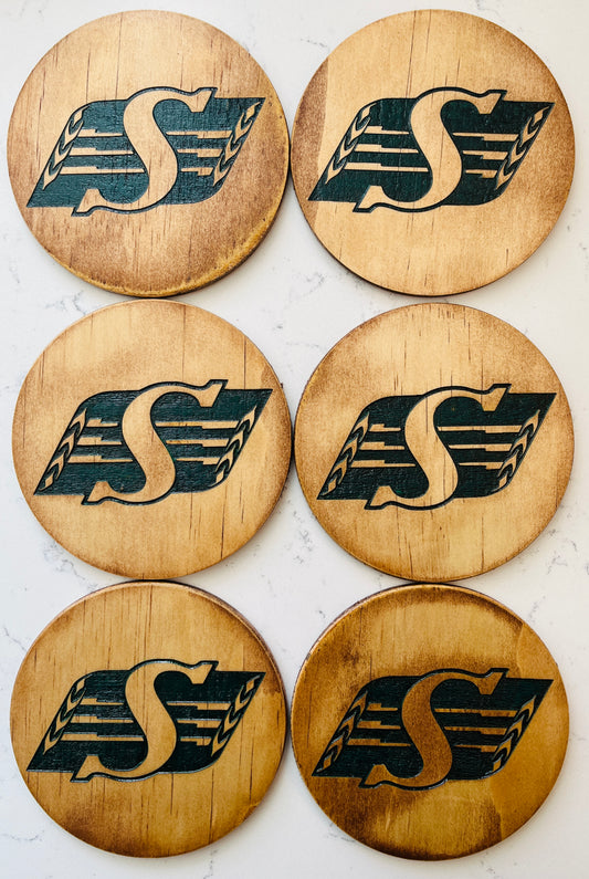 Coaster Set - Saskatchewan RoughRiders