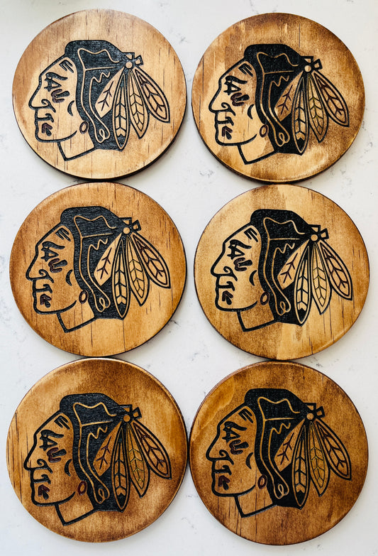 Coaster Set - Chicago Blackhawks