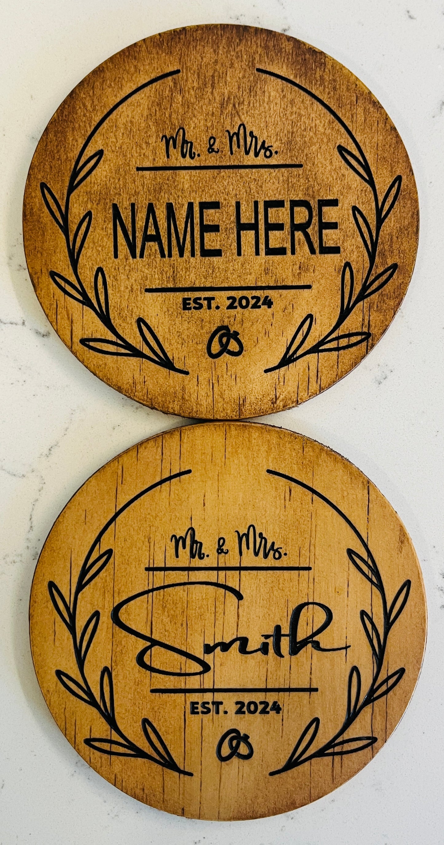 Coaster Set - Custom Personalized Wedding/Anniversary