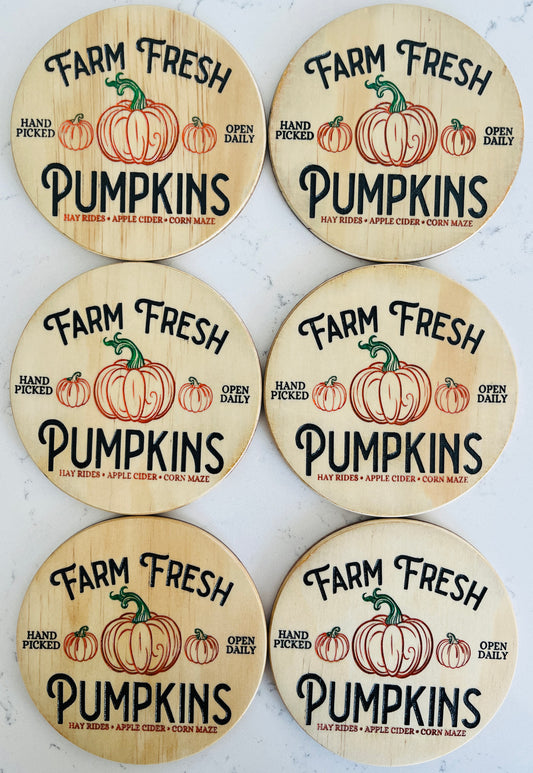 Coaster Set - Farm Fresh Pumpkins