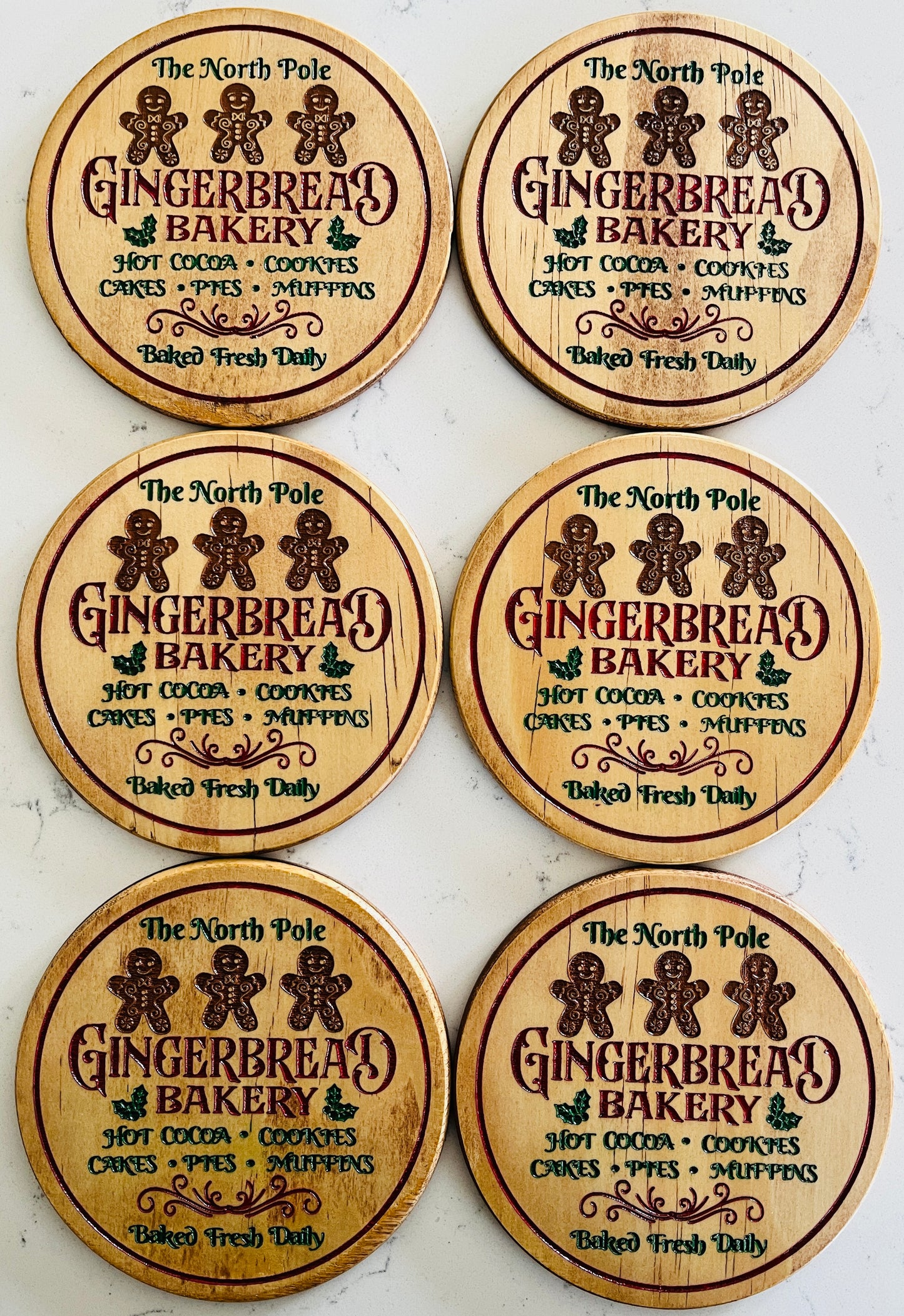 Coaster Set - GingerBread Bakery