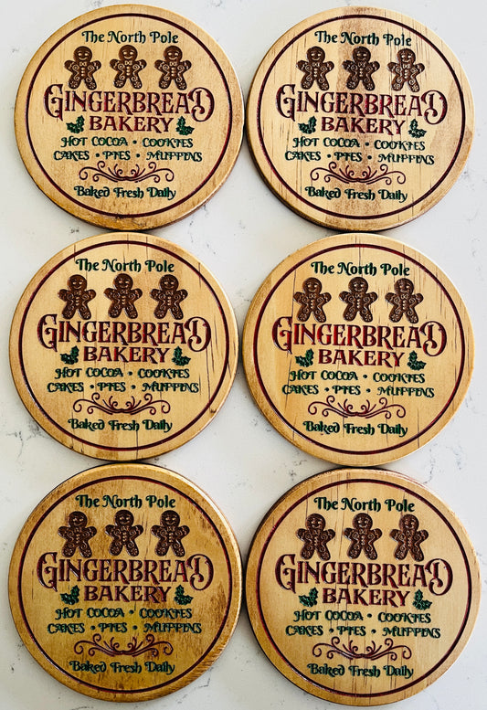 Coaster Set - GingerBread Bakery