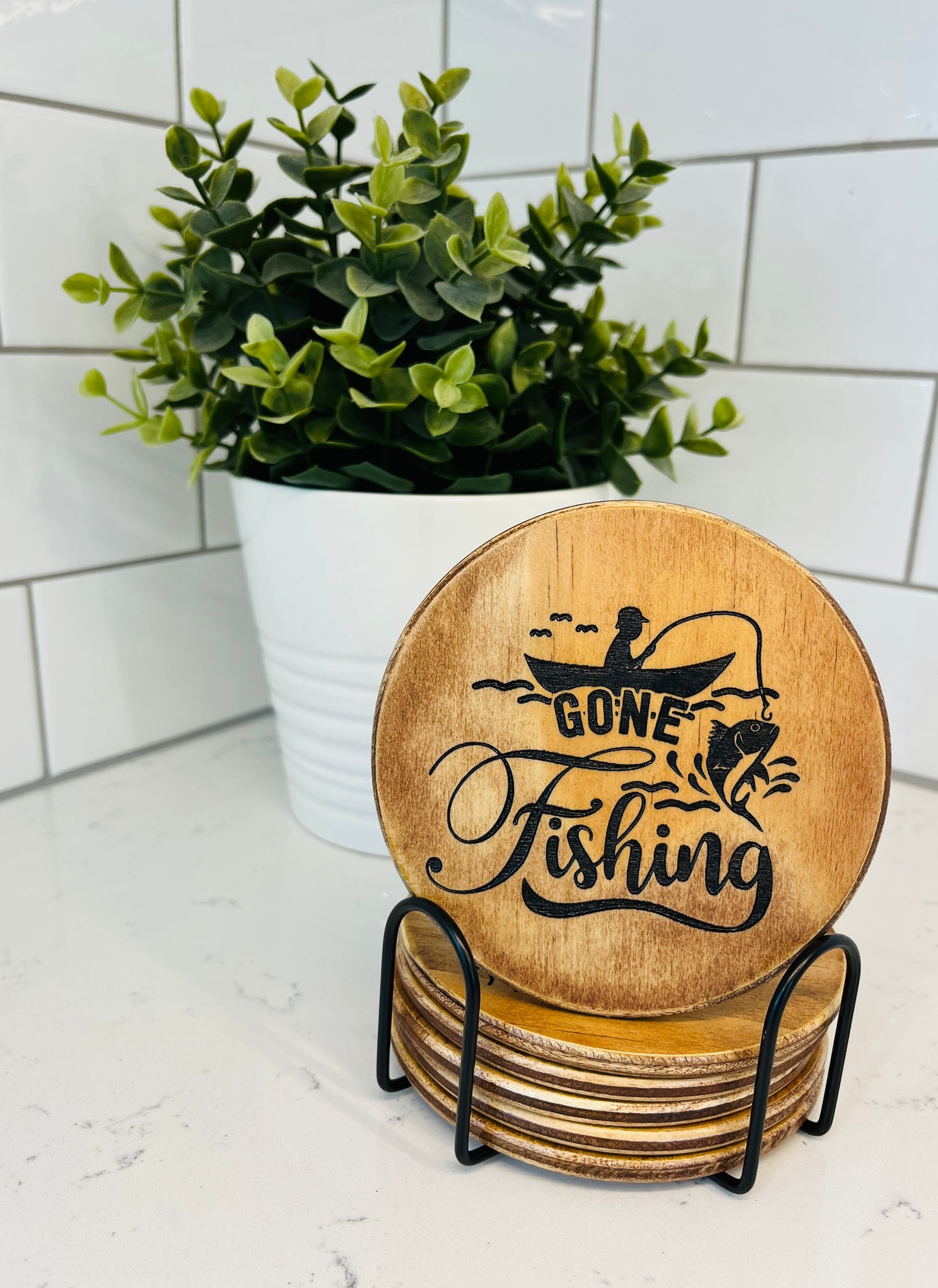 Coaster Set - Fishing